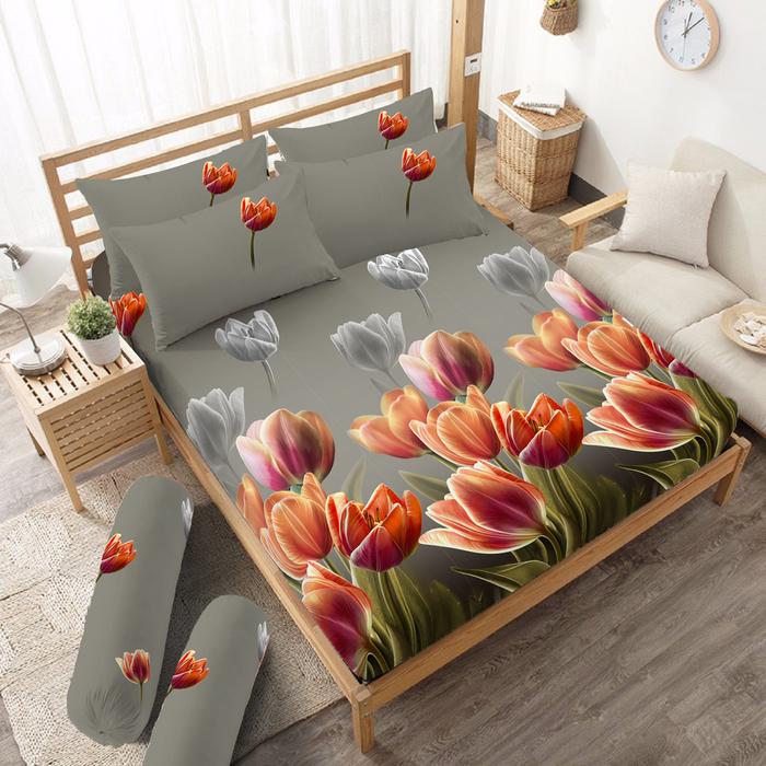 Gambar Sprei 180 King Flower Kintakun Dluxe Kirana Microfiber B4 20 cm (7in1) - Arunika dari Kamar Rumahku undefined Tokopedia