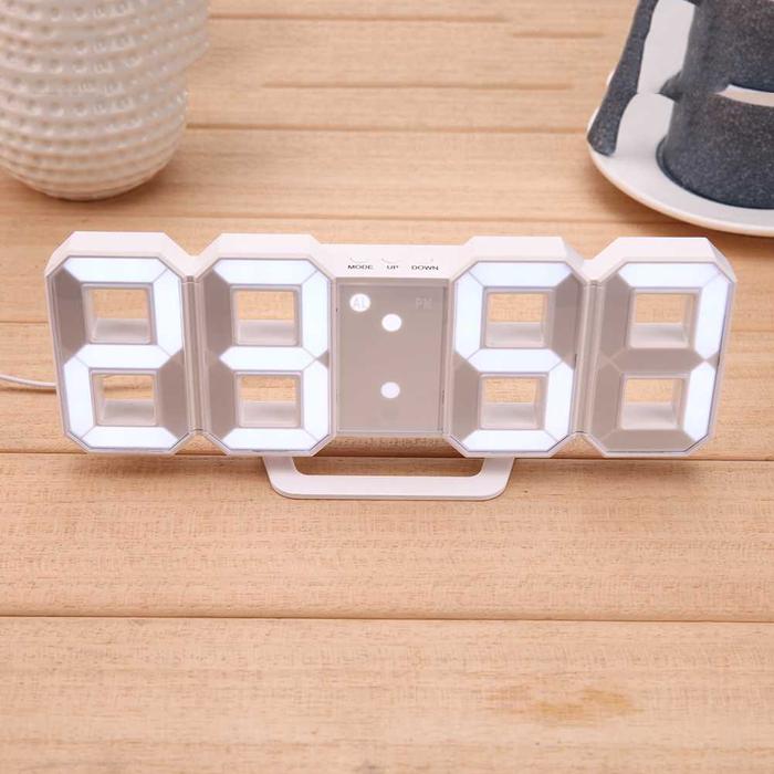 Gambar Jam Meja LED Alarm Suhu Digital Clock - Taffware TS-S60-W - Putih dari taffware center id undefined Tokopedia