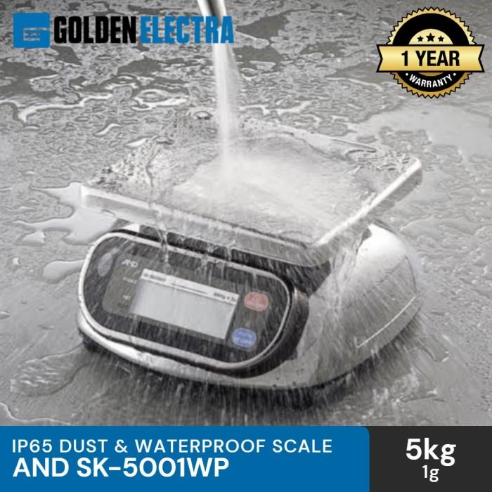 Gambar Timbangan AND SK-5001WP / IP65 Dust & Waterproof Digital Scale - Putih dari GOLDEN ELECTRA undefined Tokopedia