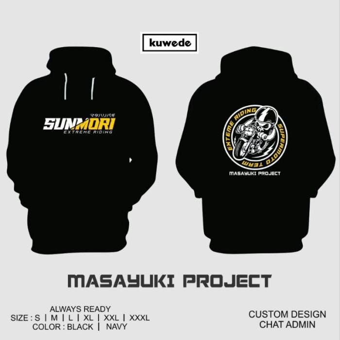 Gambar Hoodie Jaket Jumper Sunmori Supermoto Extreme Riding - Hitam, XXXXL dari kuwede undefined Tokopedia