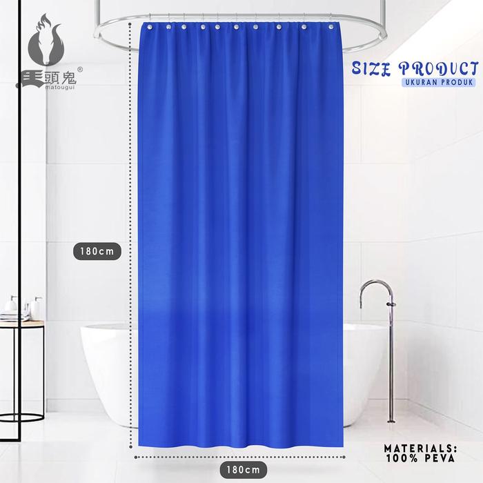Gambar Tirai Kamar Mandi Anti Air Bahan Peva Gorden Curtain Bathroom Shower dari distributor.clanstore undefined Tokopedia