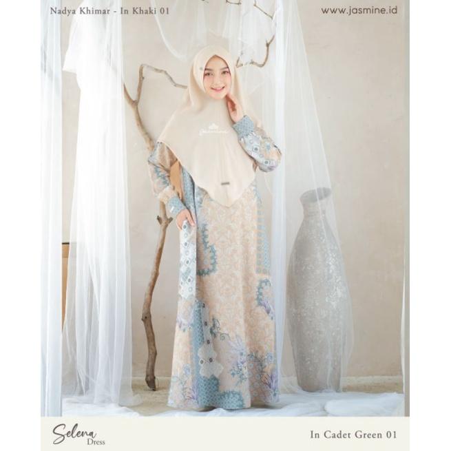 Gambar Selena Dress by Jasmine Lidiahadiwinoto - Cadet green, XXL dari HasnaStore07 undefined Tokopedia