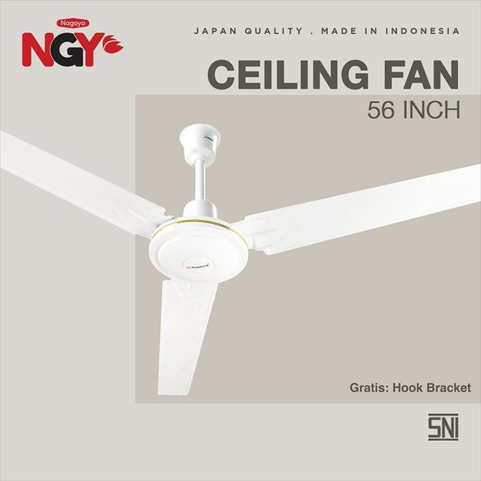 Gambar Kipas Angin Langit-langit / plafon NAGOYA (Ceiling Fan) 56" - Putih dari N2N Factory undefined Tokopedia
