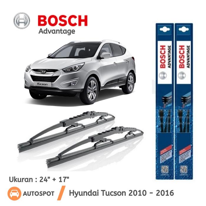 Gambar Wiper Depan Mobil Hyundai Tucson 2010 - 2016 Sepasang Bosch Advantage - 24" + 17" dari Autospot.store undefined Tokopedia
