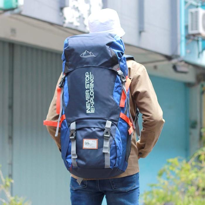 Gambar Tas Carrier 80 Liter - Tas Gunung Hiking Camping Travel Outdoor - Biru IFS 330 dari Rfshop12 undefined Tokopedia