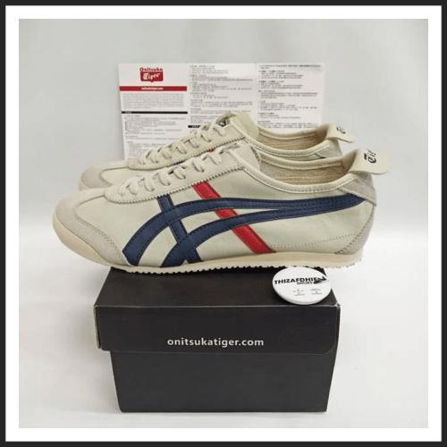 Jual SEPATU ASICS ONITSUKA TIGER MEXICO CREAM NAVY RED 100