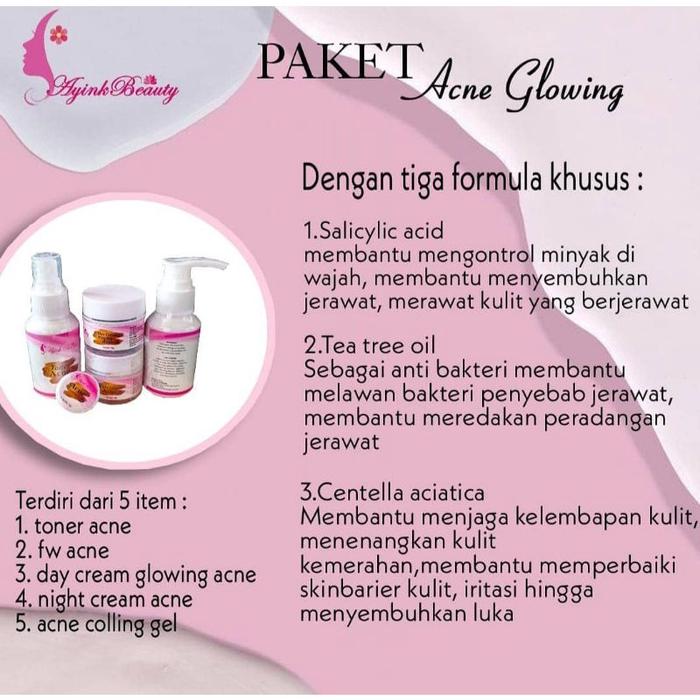 Gambar Paket Skincare Ayink Beauty Normal Glowing / Anti Aging / Acne Glowing - Acne Glowing dari Geulis Gayana undefined Tokopedia