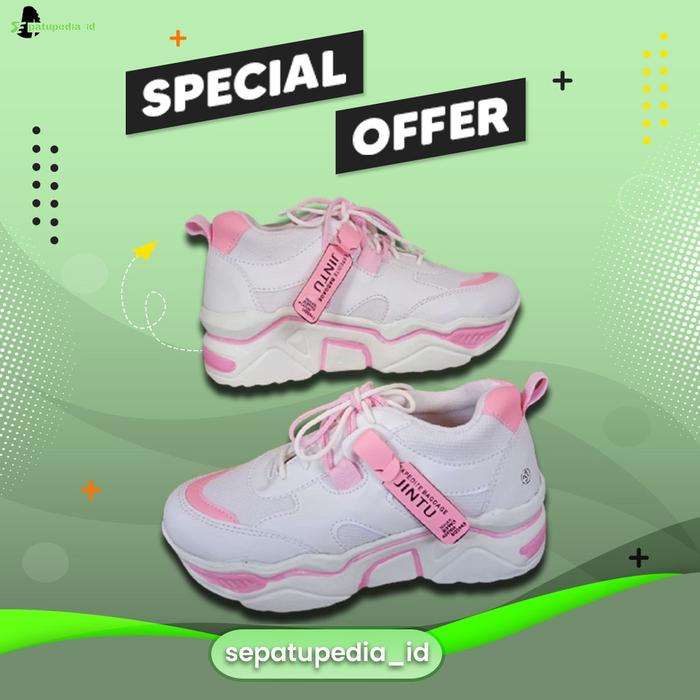 Sepatu Sneakers Wanita JINTU Korea Putih Kuning, 38 di Sepatupedia_id  Tokopedia