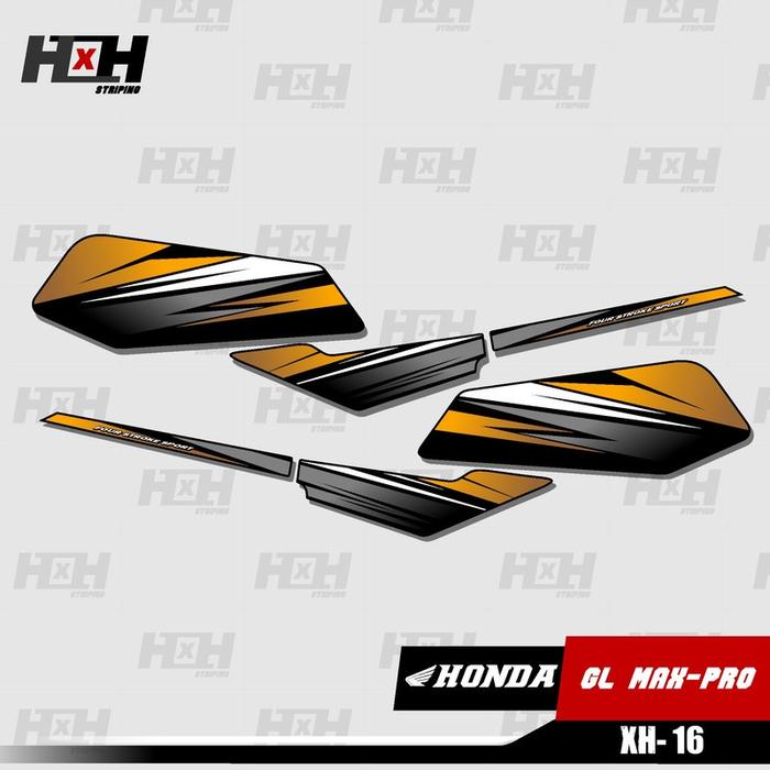 Gambar Sticker Striping Lis Variasi GL PRO - GL MAX Motif Grafis 16 - GOLD dari HXH_STRIPING undefined Tokopedia