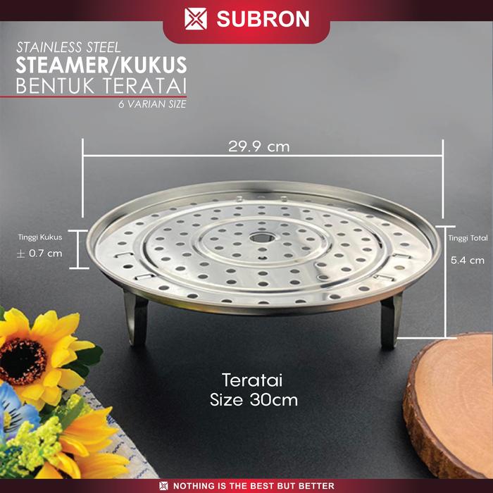 Gambar SUBRON Steamer Alas Kukus Teratai 26 28 cm Tatakan Stainless Steel - 30 dari SUBRON KITCHENWARE Kab. Bandung Tokopedia
