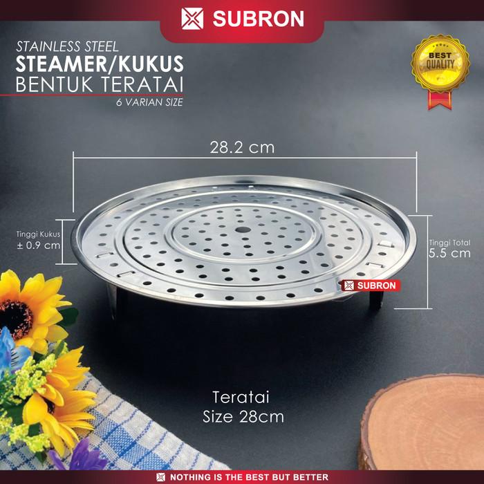 Gambar SUBRON Steamer Alas Kukus Teratai 26 28 cm Tatakan Stainless Steel - 28 dari SUBRON KITCHENWARE Kab. Bandung Tokopedia