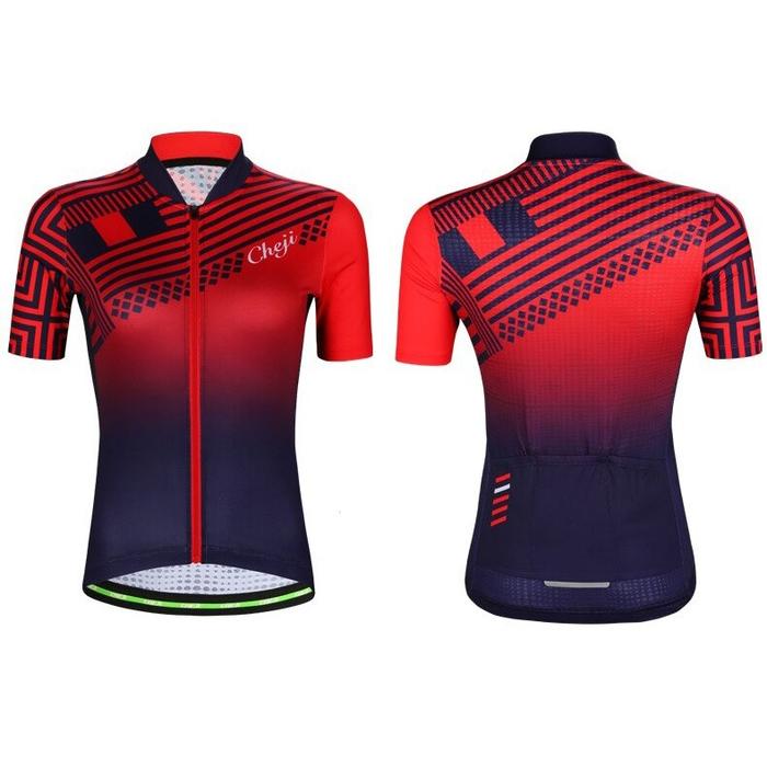 Gambar CHEJI Baju Jersey Sepeda Wanita Lengan Pendek Melin Cycling Jersey - Merah, S dari Maxxiebike undefined Tokopedia
