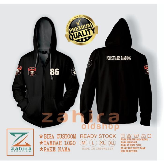 Gambar jaket ziper tim prabu ziper tim prabu jaket 86 - Hitam, M dari ZAHIRA OLDSHOP undefined Tokopedia