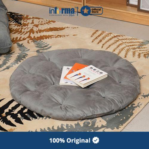 gray floor pillow