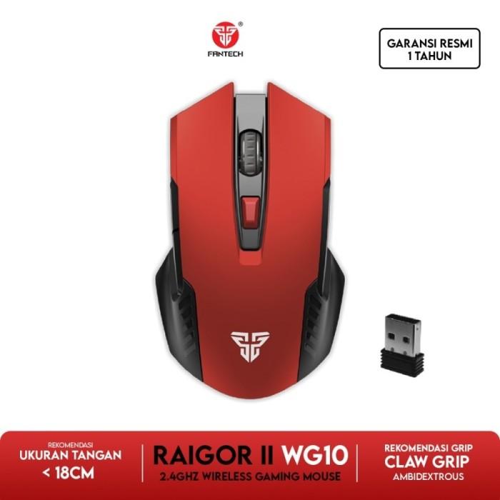 Gambar Fantech RAIGOR II WG10 Mouse Wireless Gaming - Merah dari Golden Mouse undefined Tokopedia