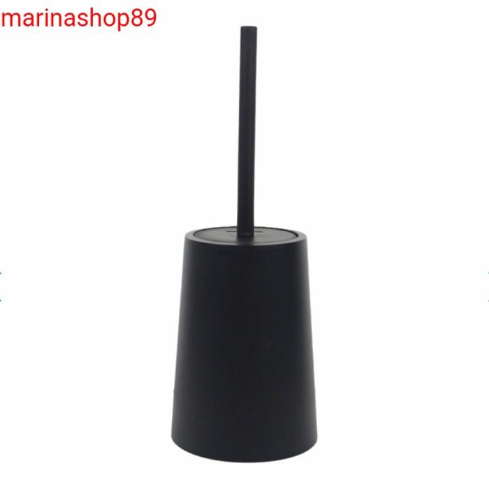 Gambar Set 4 Pcs Aksesoris Kamar Mandi dengan Tempat Sampah Juan Hitam dari marinashop89 undefined Tokopedia