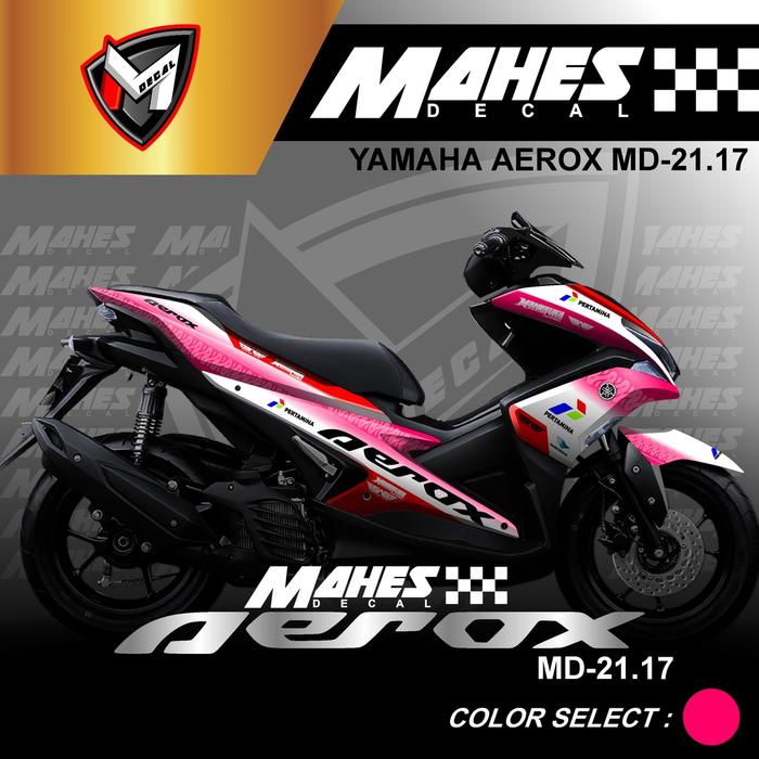 Gambar Decal Sticker Yamaha Aerox 155 Fullbody-Mandalika Racing Team MD 21.17 - PINK dari Mhes Decal Sticker undefined Tokopedia