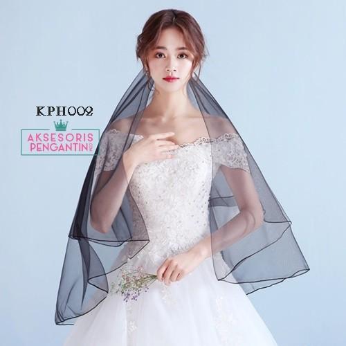 Gambar AKSESORIS PERNIKAHAN WEDDING BRIDAL VEIL KERUDUNG HITAM KPH002 - Hitam dari Aksesoris Pengantin Online undefined Tokopedia