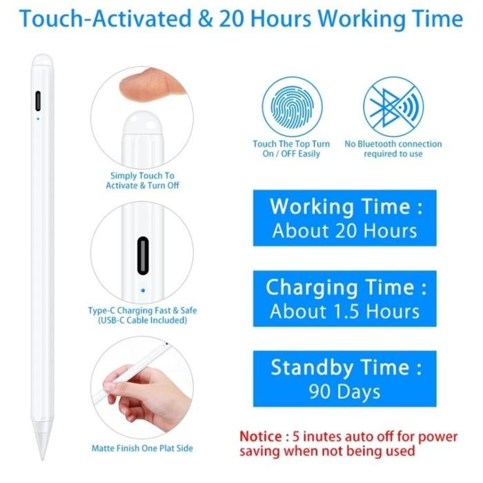 Jual iPad Air 2020 Pencil Stylus Pens Palm Rejection Easy