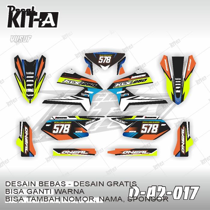 Gambar Decal kawasaki KLX 250 MOTIF MOTIF ROAD RACE FULL COLOR - Ekonomis dari Decal Kita jogja undefined Tokopedia