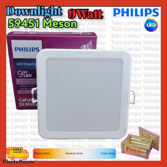 Gambar 59451 Downlight Meson Persegi Philips 9Watt 6500k/3000k - Putih - Putih dari Valeska Philips Surabaya undefined Tokopedia