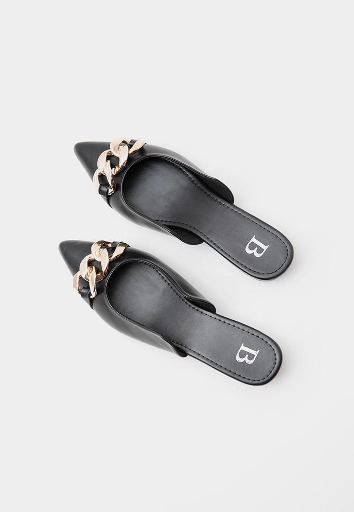 Gambar Berrybenka - Sepatu Heels Wanita Sophie Rave Chain Chunky Heels - Black, 38 dari Berrybenka undefined Tokopedia