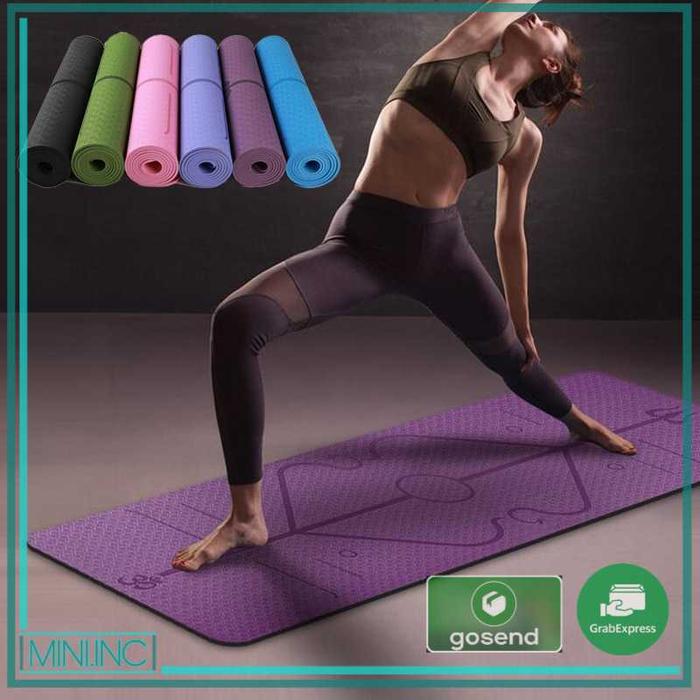 Gambar Karpet Pilates/Yoga Mat Anti Slip TPE 183 x 61 CM TaffSPORT - Hitam dari Minimusinc undefined Tokopedia