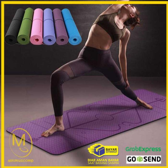Gambar Karpet Pilates/Yoga Mat Anti Slip TPE 183 x 61 CM TaffSPORT - Hitam dari Minimuscomp undefined Tokopedia