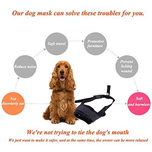 Coppthinktu Muzzle For Dogs Adjustable Soft Dog Muzzle