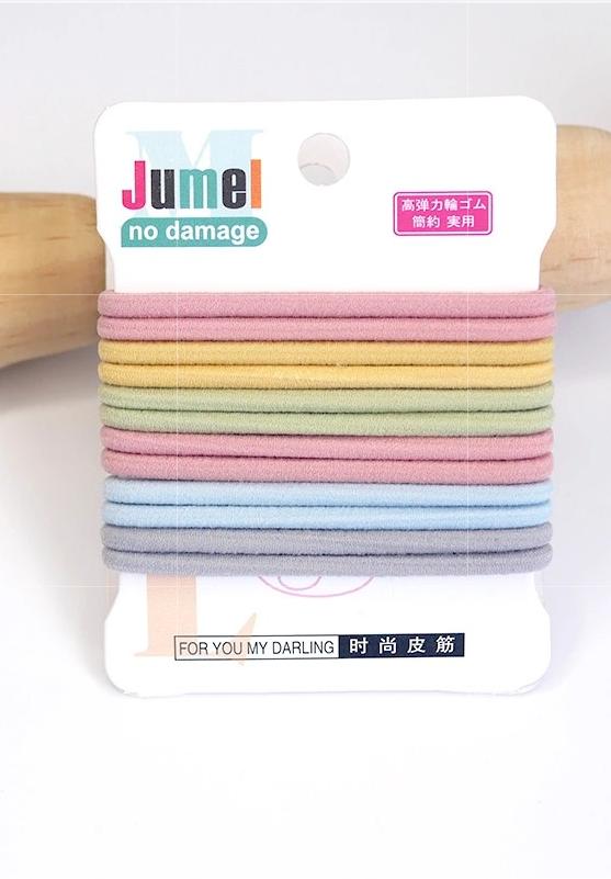 Gambar [12pcs] Ikat Rambut Ponytail Korea Set isi 12 pcs / Karet Rambut - Set Light dari NonaCantik_NEW undefined Tokopedia