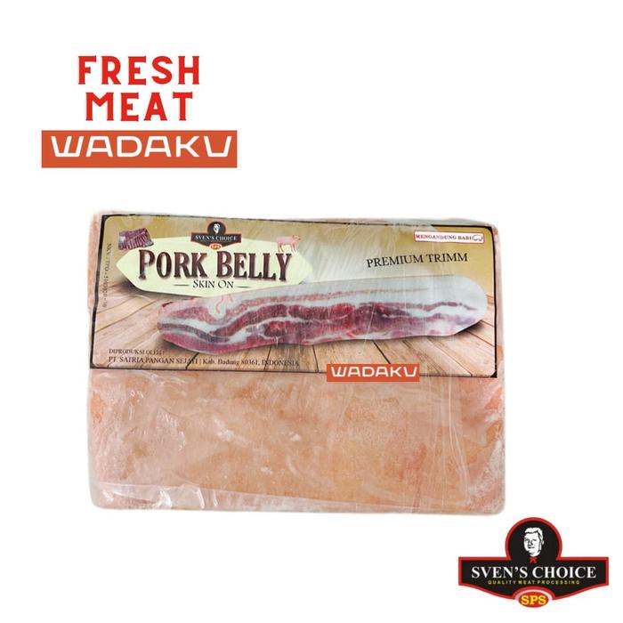 Gambar Pork Belly Skin On Square Cut Sven's Choice berat 1 -1,3 kilogram - 1151-1175gr dari Wadaku Store undefined Tokopedia