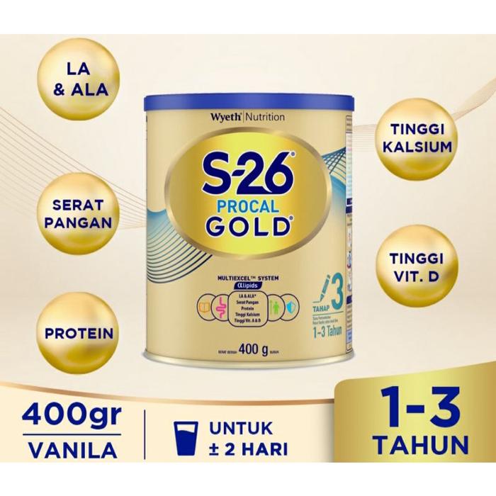 Gambar Susu S-26 Procal Gold Tahap 3 1-3 Tahun 400gr dari buchikidsonline undefined Tokopedia
