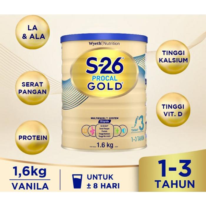 Gambar Susu S-26 Procal Gold Tahap 3 1-3 Tahun 1600gr dari buchikidsonline undefined Tokopedia