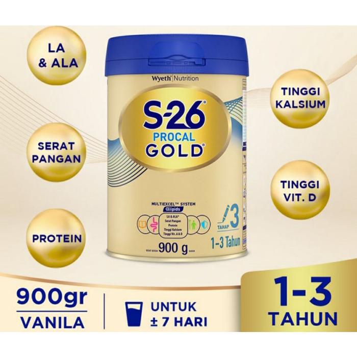 Gambar Susu S-26 Procal Gold Tahap 3 1-3 Tahun 900gr dari buchikidsonline undefined Tokopedia
