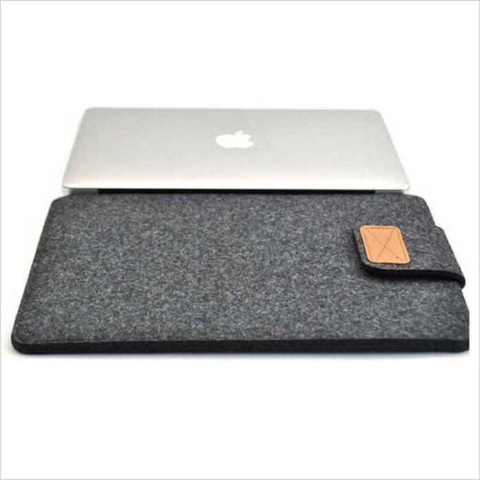 Gambar Tas Laptop Sarung Notebook Macbook Rhodey Felt Sleeve Case - Dark Gray, 15" dari Kundul Shop undefined Tokopedia