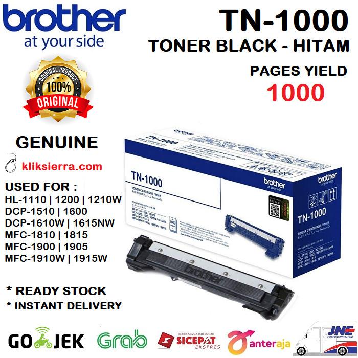 Jual BROTHER Toner TN-1000 Black Original TN1000 INK FILM CARTRIDGE ...