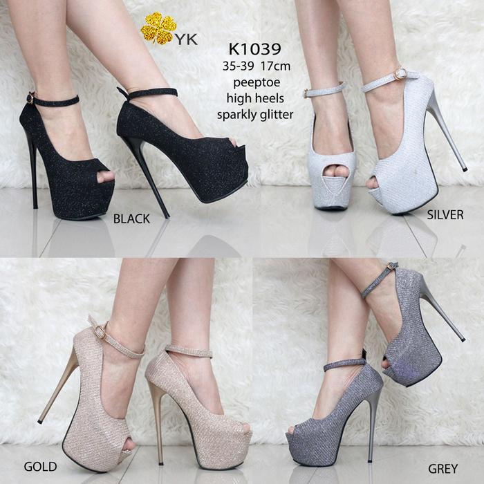 Jual YKshoes 1039 high heels 17cm 17 cm shoes import sepatu wanita