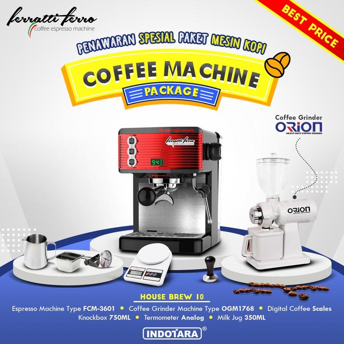 Gambar Paket Mesin Kopi Espresso House Brew 10 - 11 - 12 - Putih dari DW_STORE 03 undefined Tokopedia