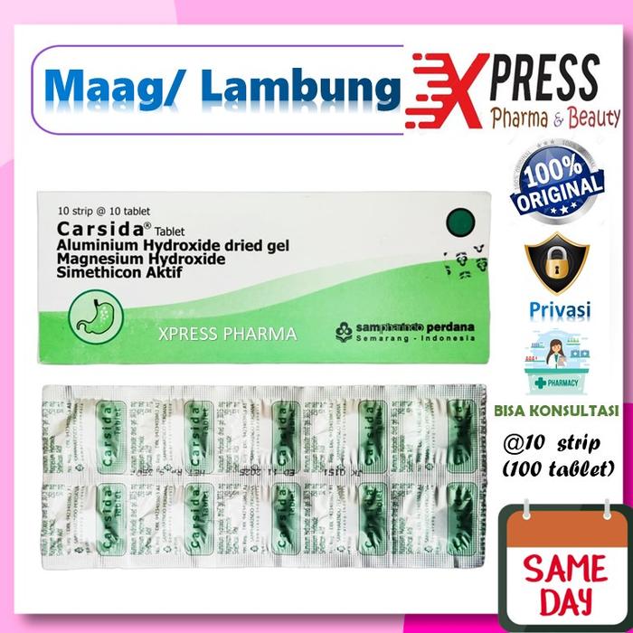Gambar XPRESSCARSIDA DUS Obat Sakit Maag Lambung Tablet Zs - Carsida DUS dari Xpress Pharma undefined Tokopedia