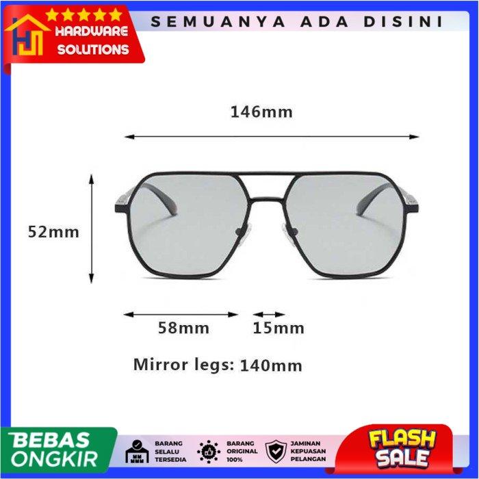 Kacamata Uv Polarized Sunglasses Photochromic Lens 8692