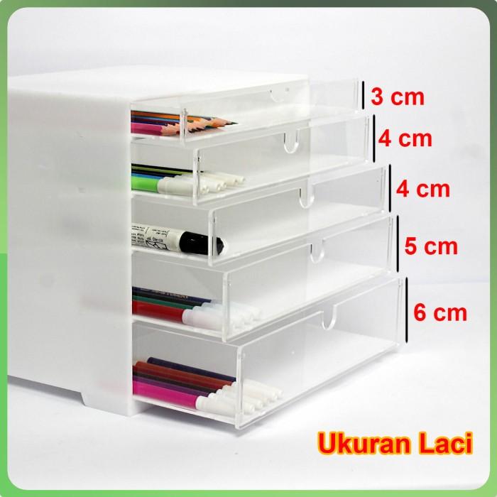Gambar Rak Stationery Aksesoris Kosmetik Multifungsi Model 5 Laci - Laci Sama - Laci Beda dari eligada undefined Tokopedia