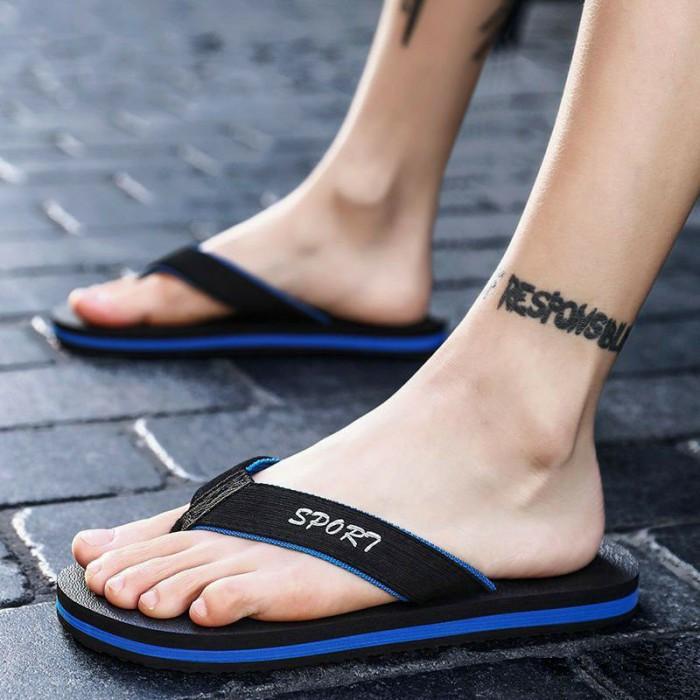 Gambar CTS Sandal sendal jepit pria slide laki keren casual spo7 2023 Karet - Biru, 41 dari Grosir sandal tatitati undefined Tokopedia