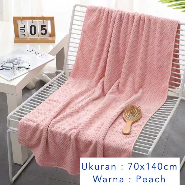 Gambar Handuk Mandi Dewasa/ Handuk Mandi Micro Bulu Ukuran 70x140 CM - Peach 004, 70x140cm dari vindy olsop undefined Tokopedia