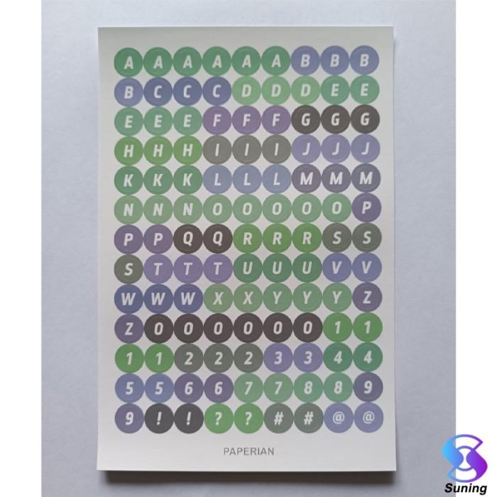 Gambar Rounded Label Sticker Alphabet Warna Menarik Big sticker for students - C dari tenwinofficialshop undefined Tokopedia