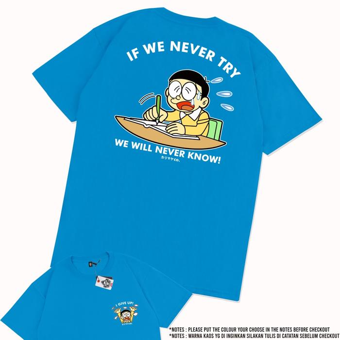 Gambar KARIMAKE Kaos Baju Anime DORAEMON NOBITA MORNING - V1 TURKIS, XXL dari KRMK Karimake undefined Tokopedia