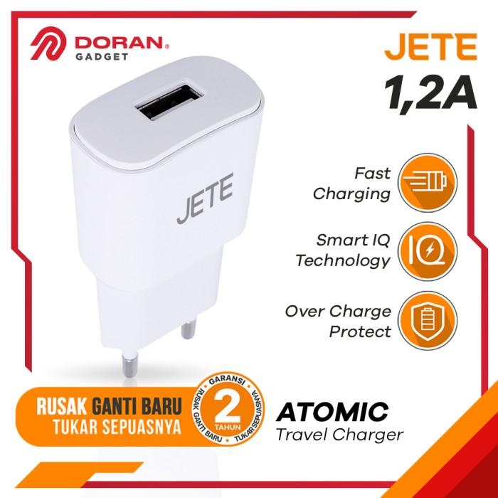 Gambar Adaptor Charger JETE Atomic 1.2 A - Putih dari Doran Gadget Authorized Shop undefined Tokopedia