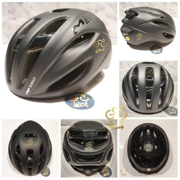Gambar Helmet MET RIVALE Matte Bicycle Helm Sepeda MTB Road Bike HQ Import - Black dari Wof Premium undefined Tokopedia