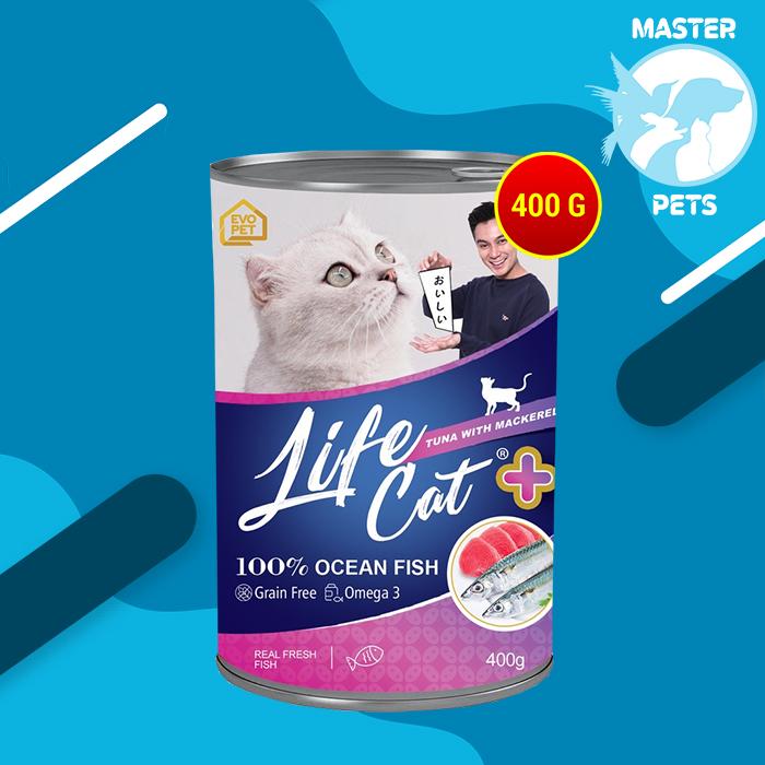 Gambar Makanan Basah Kucing Life cat Plus Wet Food Kaleng 400gr - Tuna Mackarel dari Master Pet shop undefined Tokopedia