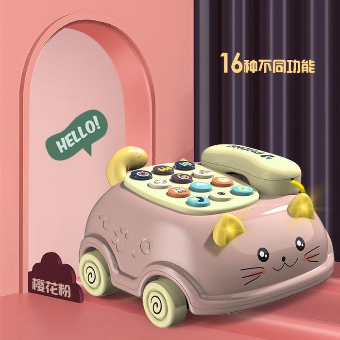 Gambar (6bln+) Mainan Anak Mobil telepon musik Toys Edukasi Montessori TKCH A - pink dari Kotton Baby undefined Tokopedia