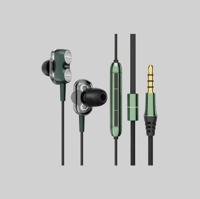 Gambar Rexus Earphone Gaming EP4 Dual Driver With Mic - Forest Green dari Gaming Plus Store undefined Tokopedia